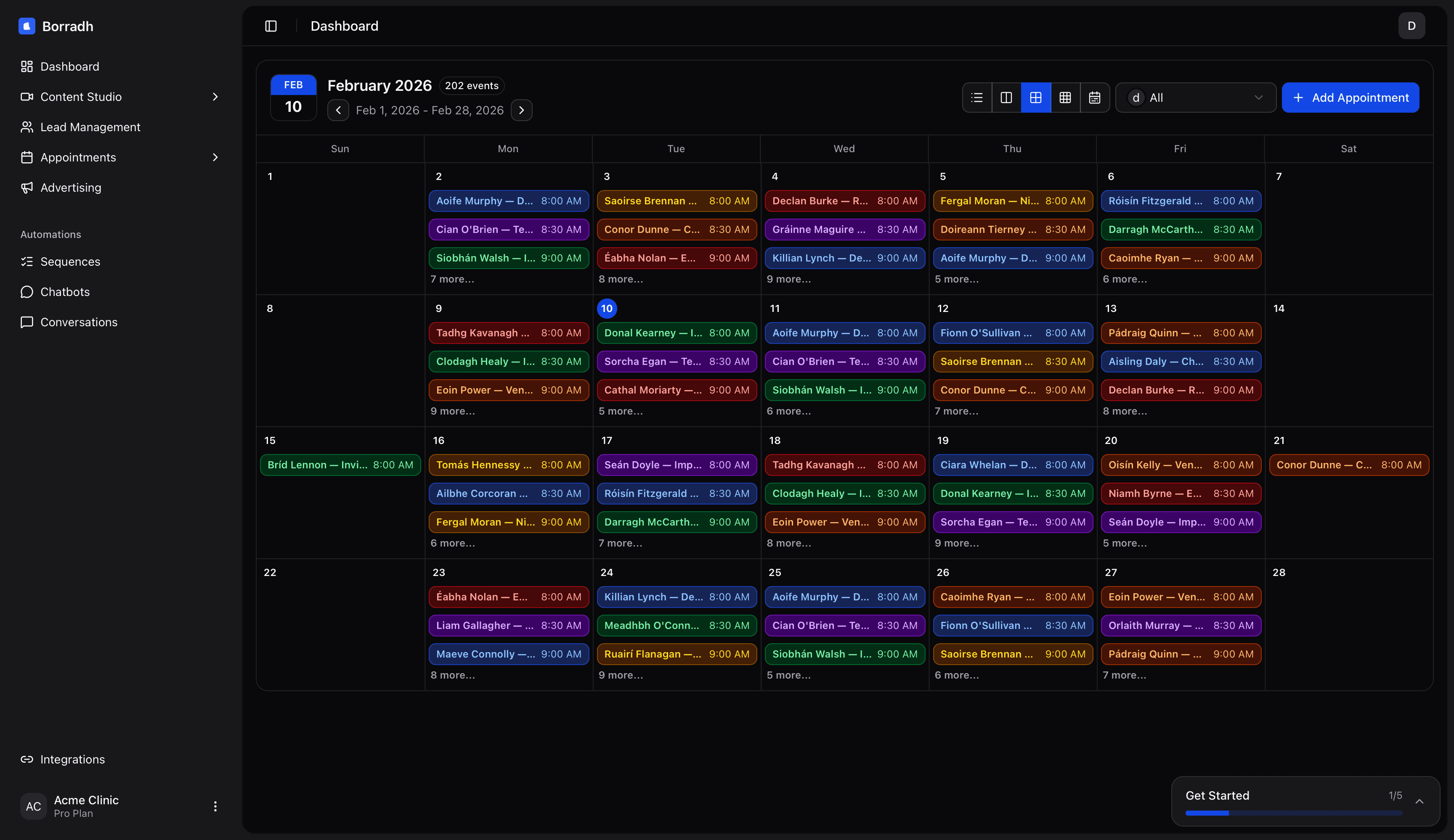 Borradh Dashboard