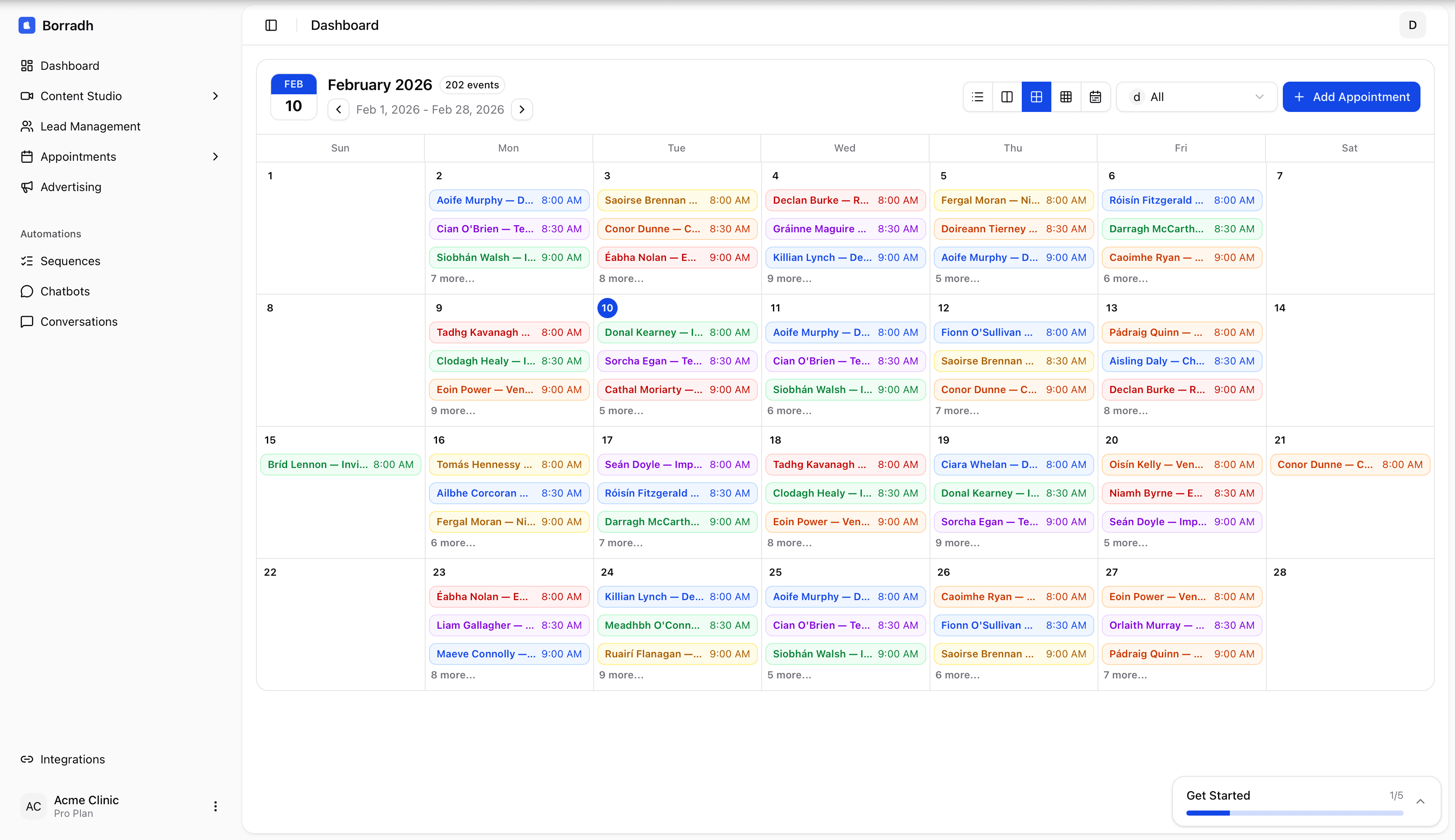 Borradh Dashboard